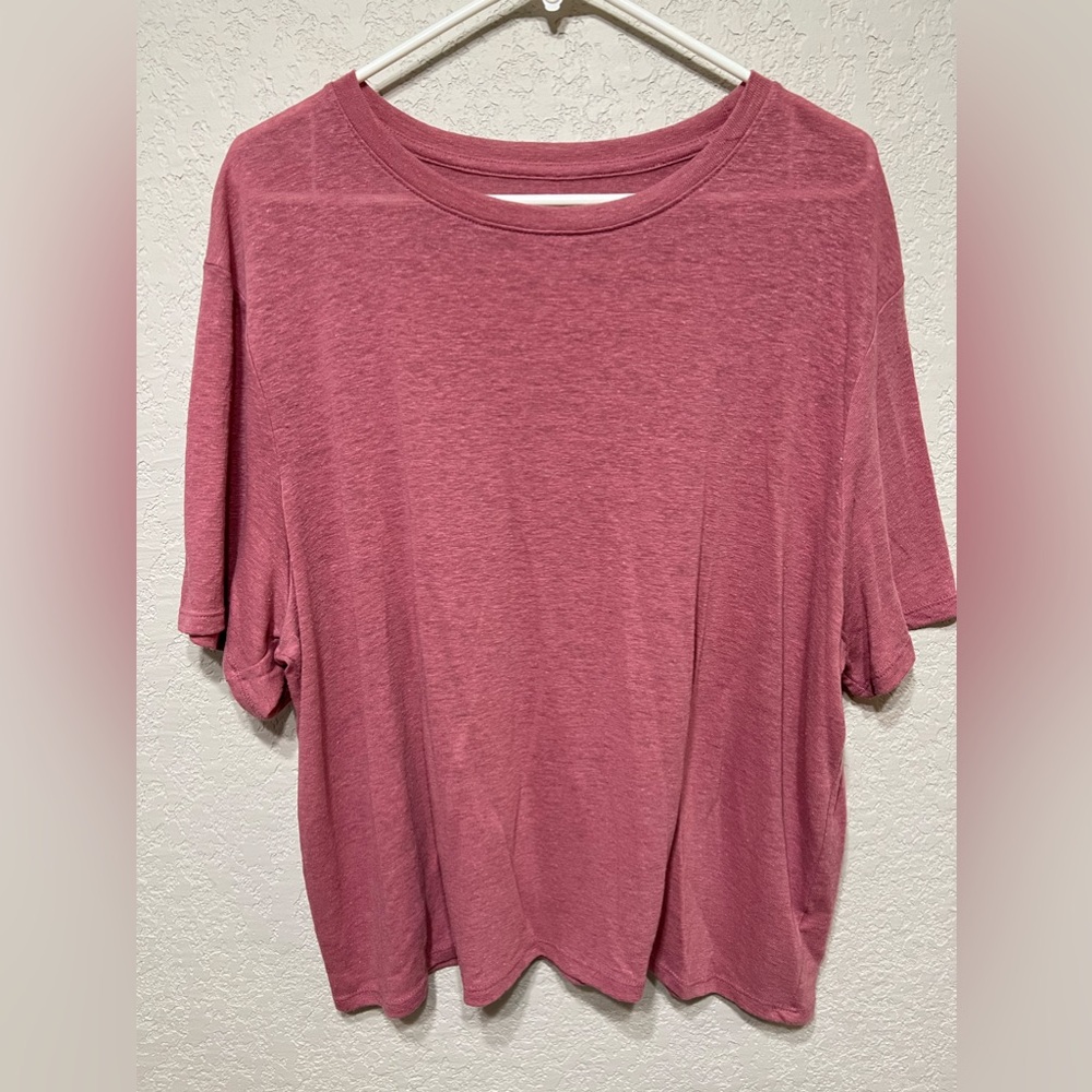 A NEW DAY Mauve pink short sleeve boxy tee shirt